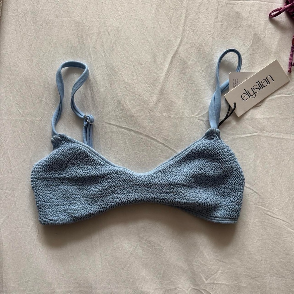Blue Knit Bralette